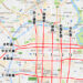 大阪市の主要な道路（通・筋）の地図